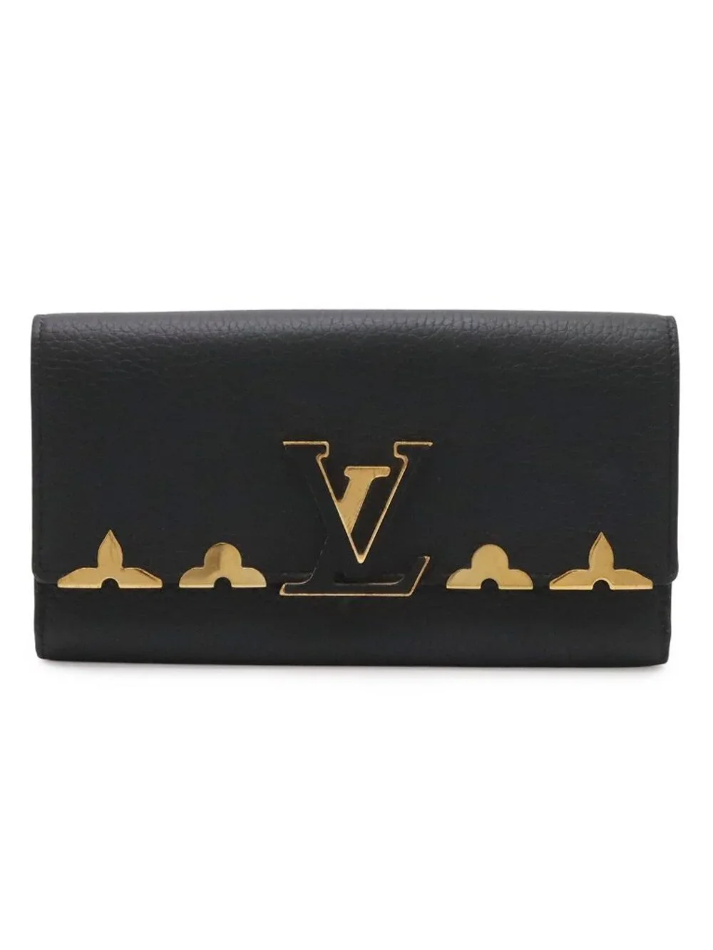 Louis Vuitton Portefeuille Capucines Bifold Wallet Taurillon Leather Noir Black